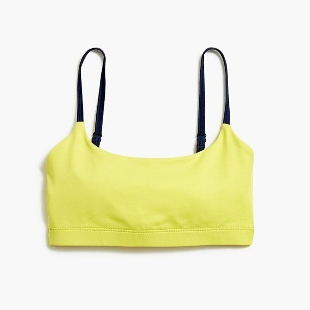 NEW BALANCE J.CREW Women's Yellow Adjustable Sports Bra in Trinamic Fabric XL